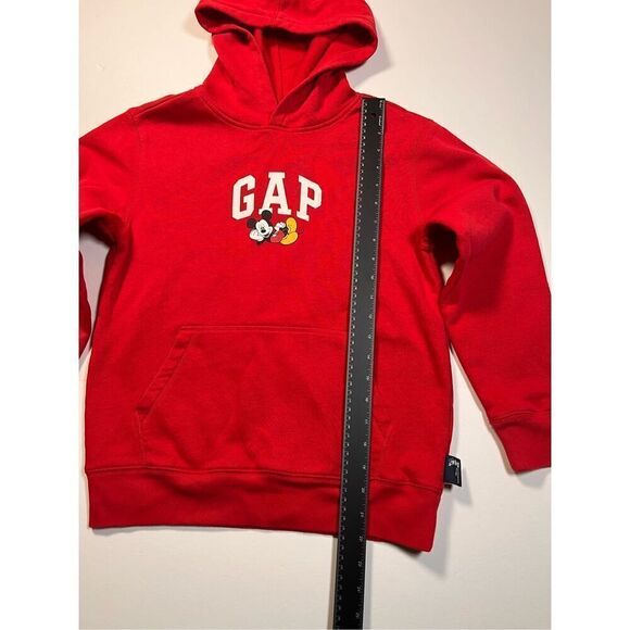 GAP x Disney Mickey Mouse Graphic Hoodie Modern Red Unisex Kids Size Large EUC - Picture 6 of 10